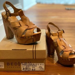 Bed Stu leather heel sandals